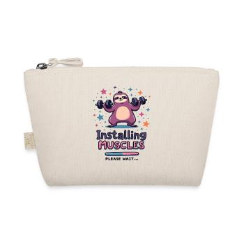 Installing Muscles Please Wait Sloth Fitness - Organic Pouch - nature - Front