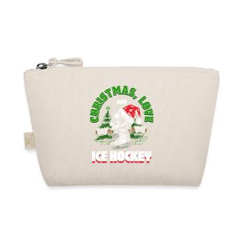 Weihnachten, Liebe und Eishockey Magie auf dem Eis - Bio-Täschchen - Natur - Vorne