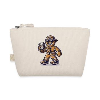 Funny gingerbread snob for Christmas - Organic Pouch - nature - Front