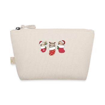 Mignons paresseux en chaussette de Noël pour Noël - Trousse biologique - nature - Devant
