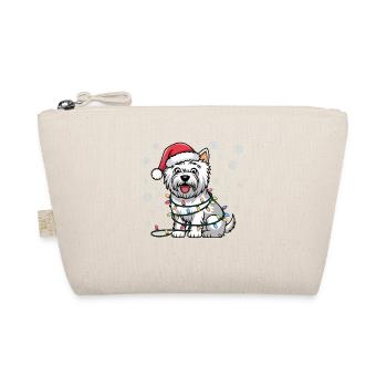 West Highland White Terrier Christmas Lights Xmas - Organic Pouch - nature - Front