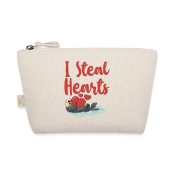 Otter Valentines Day I Steal - Bio-Täschchen - Natur - Vorne