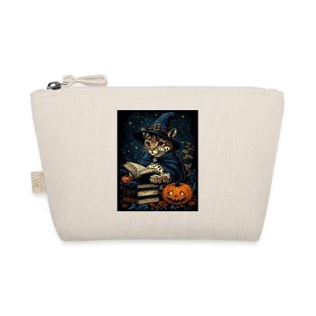 Halloween Geschenk Frauen Wildkatze Männer Kinder - Bio-Täschchen - Natur - Vorne