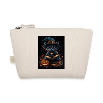 Halloween Geschenk Frauen Wildkatze Männer Kinder - Bio-Täschchen - Natur - Vorne