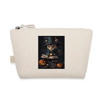 Halloween Geschenk Frauen Wildkatze Männer Kinder - Bio-Täschchen - Natur - Vorne