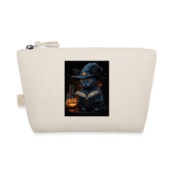 Halloween Gift Women Cat Men Kids Decoration - Organic Pouch - nature - Front