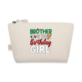 Brother Of The Birthday Girl - Organic Pouch - nature - Front