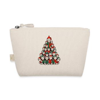 Christmas Christmas Tree Cats - Organic Pouch - nature - Front