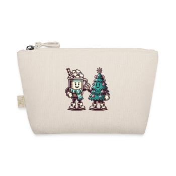Christmas Retro Hot Chocolate with Christmas Tree - Organic Pouch - nature - Front