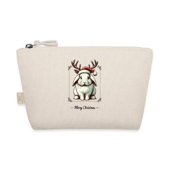 Niedlicher Hase Weihnachten Stil - Bio-Täschchen - Natur - Vorne