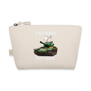 STOP TANKS START PIGEONS - Bio-Täschchen - Natur - Vorne