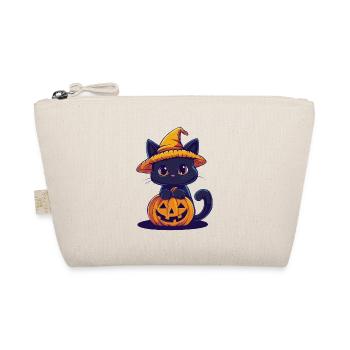 Halloween Gift Women Cat Men Kids Decoration - Organic Pouch - nature - Front