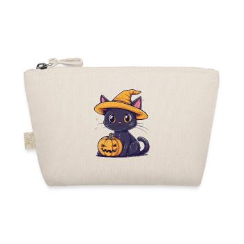 Halloween Gift Women Cat Men Kids Decoration - Organic Pouch - nature - Front