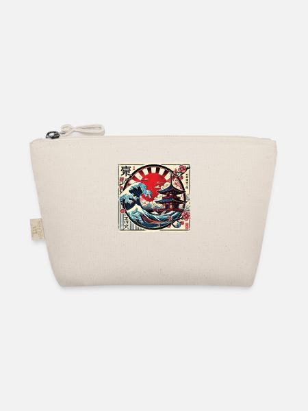 Traditional Japanese Pagoda, - Organic Pouch - nature - Front