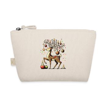 Fairytale deer wishes you a Merry Christmas - Organic Pouch - nature - Front