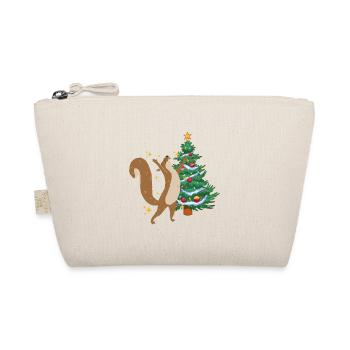 Christmas Tree Christmas Tree Squirrel Xmas - Organic Pouch - nature - Front