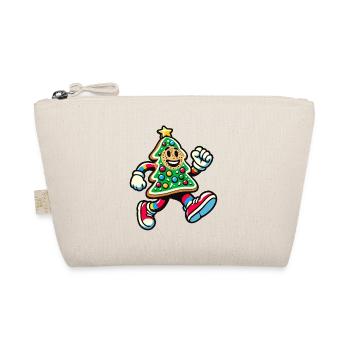 Happy Gingerbread Tree Running - Organic Pouch - nature - Front
