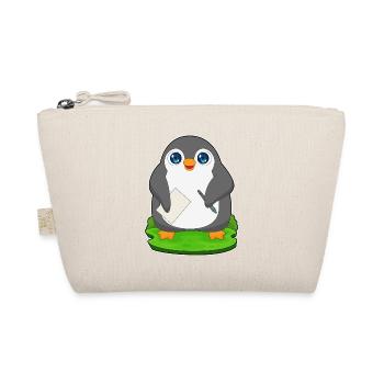 Pinguin Schüler Papier Schule - Bio-Täschchen - Natur - Vorne