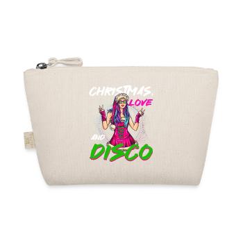 Weihnachten Disco, Rave, Techno, House, Goa, Party - Bio-Täschchen - Natur - Vorne