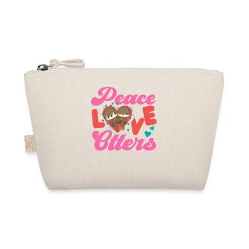 Otter Girl Peace Love Otters - Bio-Täschchen - Natur - Vorne
