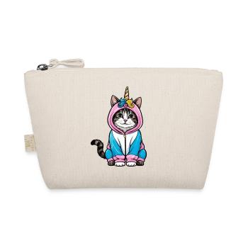 Einhorn Katze - Bio-Täschchen - Natur - Vorne