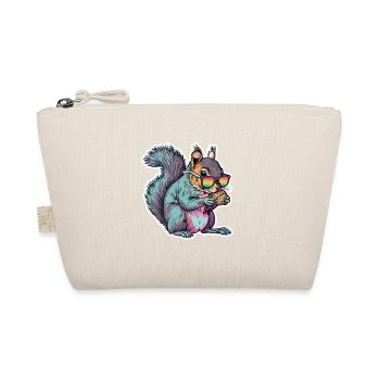 Lustiges Eichhörnchen mit Sonnenbrille - Bio-Täschchen - Natur - Vorne