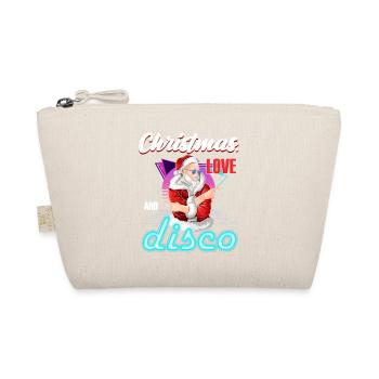 Weihnachten Disco, Rave, Techno, House, Goa, Party - Bio-Täschchen - Natur - Vorne