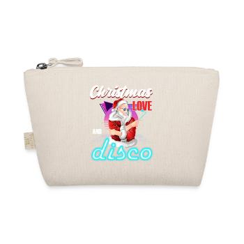 Weihnachten Disco, Rave, Techno, House, Goa, Party - Bio-Täschchen - Natur - Vorne