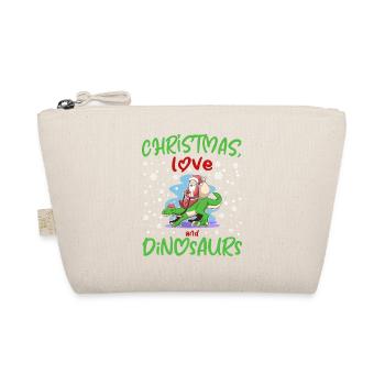 Dino Garçon Garçon Enfants Noël Amour Dinosaure - Trousse biologique - nature - Devant