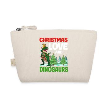 Dino Garçon Garçon Enfants Noël Amour Dinosaure - Trousse biologique - nature - Devant
