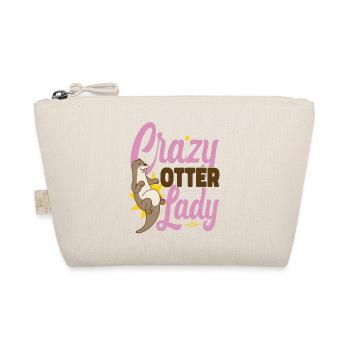 Otter Crazy Otter Lady - Bio-Täschchen - Natur - Vorne