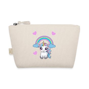 Unicorn Unicorns Child Kids Baby Toddler Heart - Organic Pouch - nature - Front