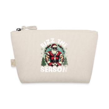 Rizz the Season Funny Santa Claus Christmas - Organic Pouch - nature - Front