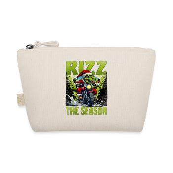 Rizz the Season Lustiger Weihnachtsmann Weihnachte - Bio-Täschchen - Natur - Vorne