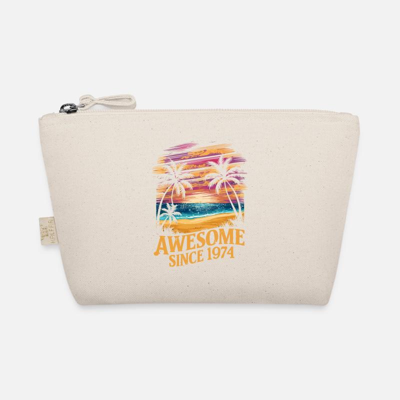 Awesome Since 1974 Beach Sunset Organic Pouch