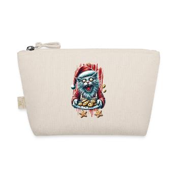 Crazy Cat Christmas Cookie Chaos - Organic Pouch - nature - Front