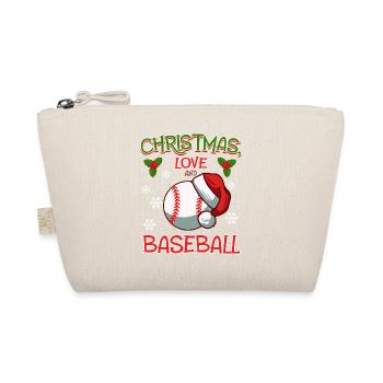 Baseball Spieler Team Club Weihnachten Liebe - Bio-Täschchen - Natur - Vorne