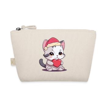 Cute Cat Christmas Gift Cats Child - Organic Pouch - nature - Front