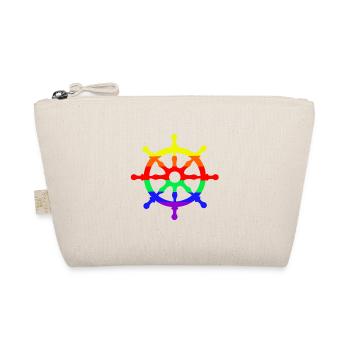 LGBT Steuerrad Gay Pride maritim Ahoi - Bio-Täschchen - Natur - Vorne