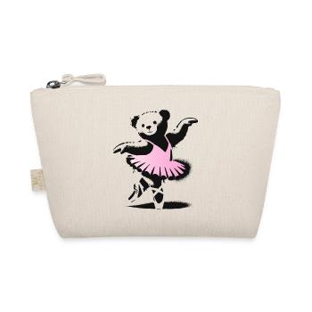 Ours en peluche mignon en robe de ballet rose - Trousse biologique - nature - Devant