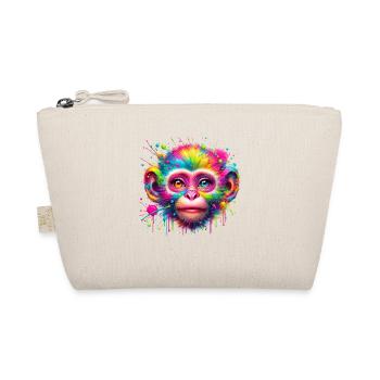 Colorful Monkey – Colorful Pop Art Explosion - Organic Pouch - nature - Front