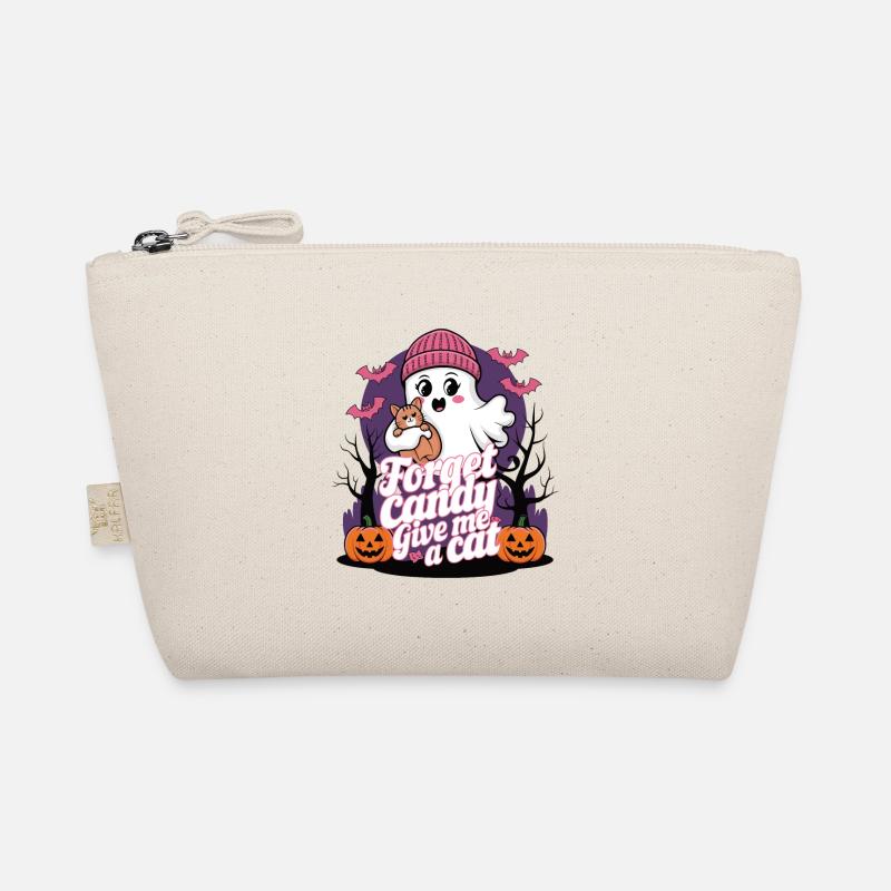 Halloween Cat Forget Candy Give Me A Cat Organic Pouch
