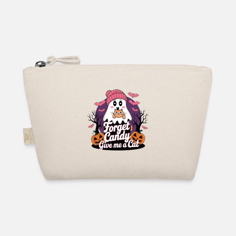 Halloween Cat Forget Candy Give Me A Cat Organic Pouch