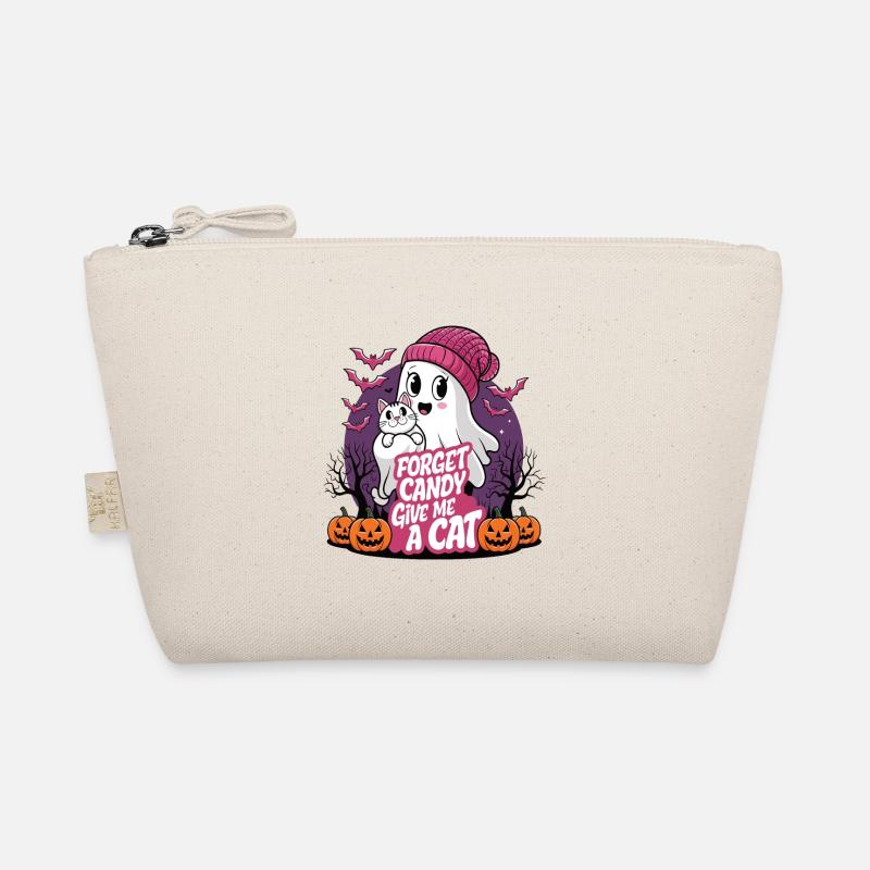 Halloween Cat Forget Candy Give Me A Cat Organic Pouch