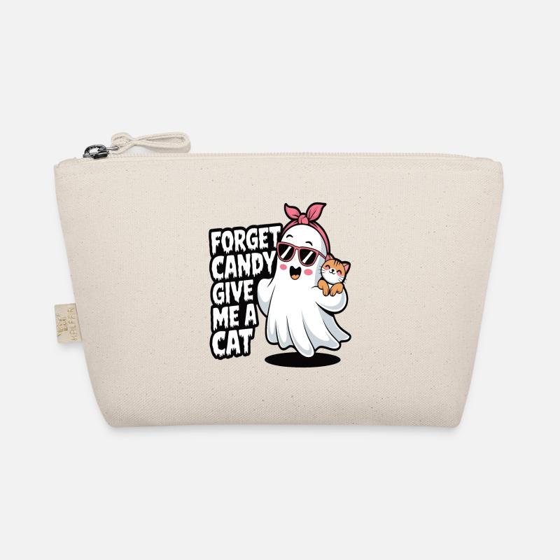 Halloween Cat Forget Candy Give Me A Cat Organic Pouch