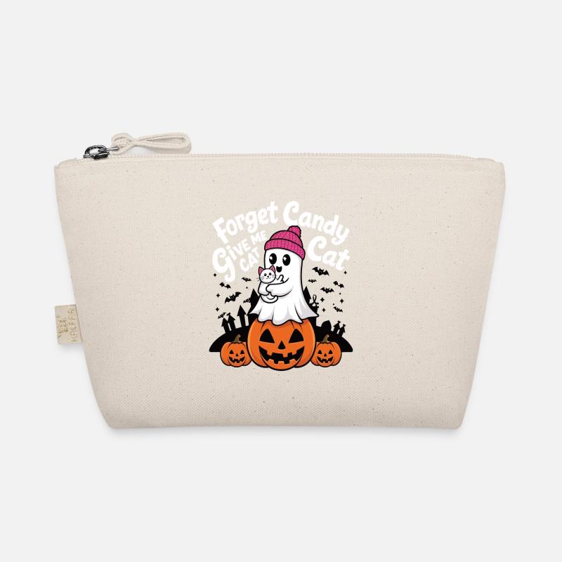 Halloween Cat Forget Candy Give Me A Cat Organic Pouch