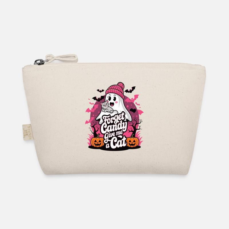 Halloween Cat Forget Candy Give Me A Cat Organic Pouch