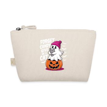 Halloween Cat Forget Candy Give Me A Cat - Organic Pouch - nature - Front