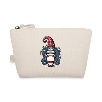 Christmas Coffee Lover Gnome - Organic Pouch - nature - Front