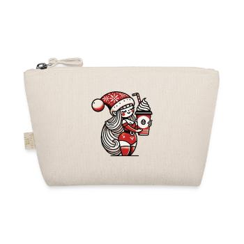 Christmas gnome with coffee for coffee lovers - Organic Pouch - nature - Front